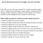 Account Manager Resume Top8technicalaccountmanagerresumesamples 150402080818 Conversion Gate01 Thumbnail 4 account manager resume|wikiresume.com