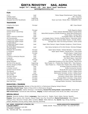 Acting Resume Template Actor Resume Template Word Beautiful Theatre Templates Of Acting