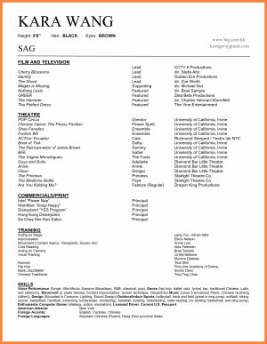 Acting Resume Template Awful Child Acting Resume Template No Experience Actor Free Resume