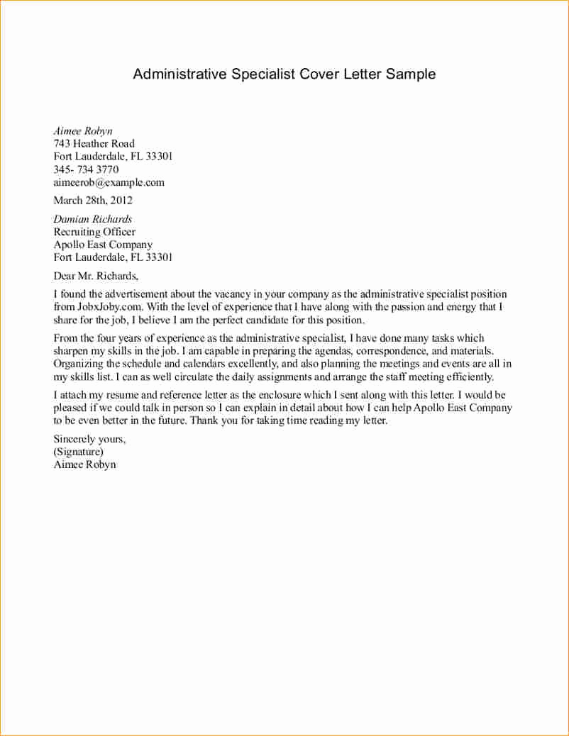 Administrative Assistant Cover Letters Cover Letter For Administrative Assistant Position Emelinespace