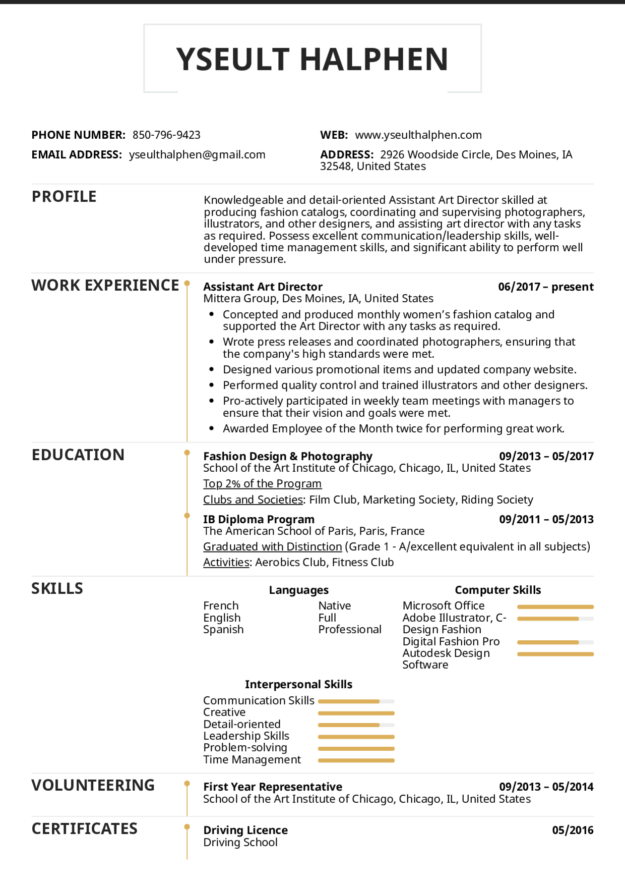 Art Director Resume  Resume Examples Real People Assistant Art Director Resume