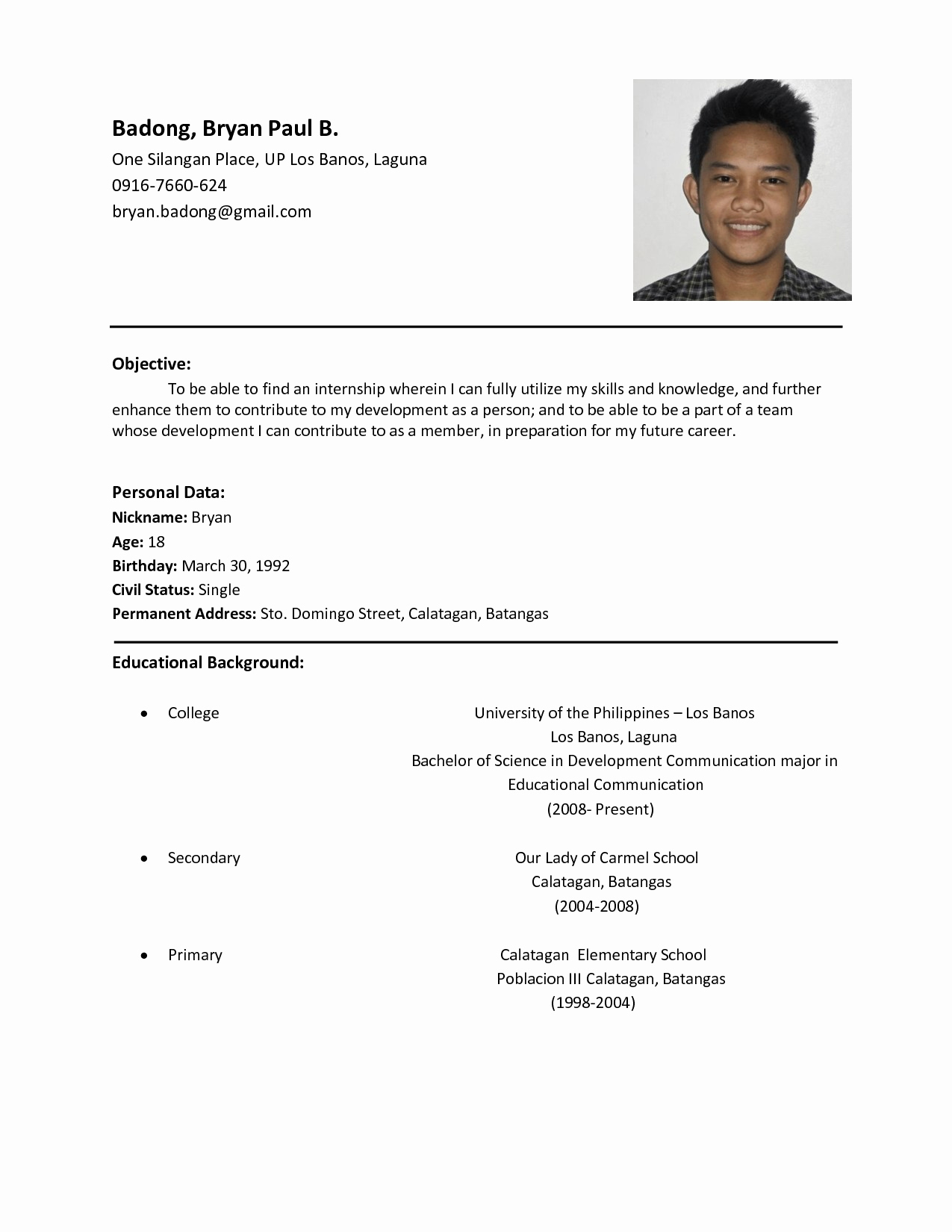 Basic Resume Examples  Resume Templates Basic Examples For Jobs Breathtaking Sample Bank