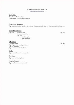 Basic Resume Template Resume Samples Of Skills And Qualifications Valid Basic Resume