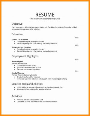 Best Resume Format Sample Resume Format For Fresh Graduates One Page Template Downloadr