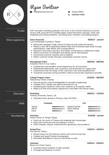 Best Resume Template Business Resume Samples From Real Professionals Who Got Hired