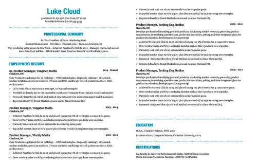 Best Resume Template The Best Resume Template Based On My 15 Years Experience Sharing