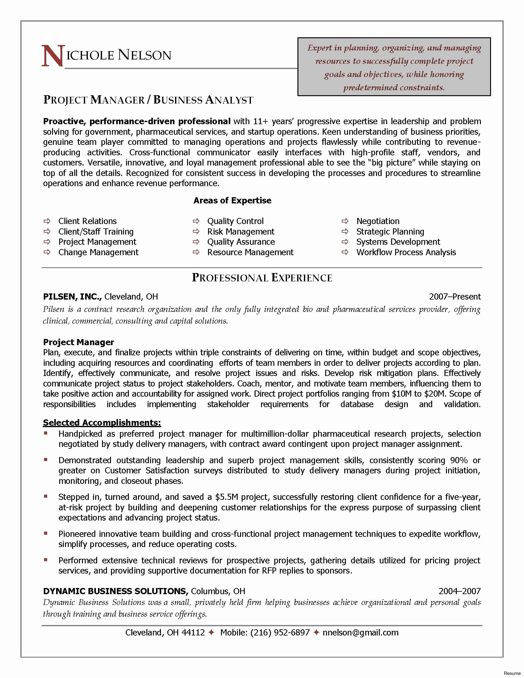 Career Change Resume Career Change Resume Examples Awesome Project Management Resume