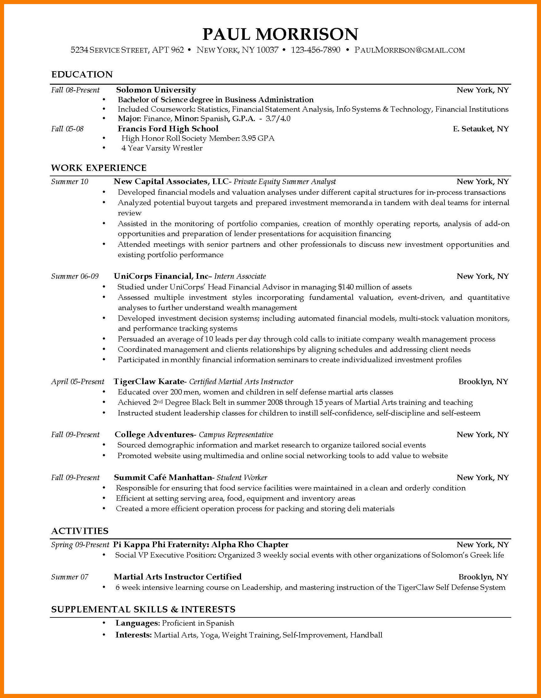 College Resume Template 12 13 What To Put On College Resume Tablethreeten