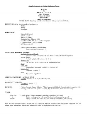 College Resume Template College Admission Resumes Diclestickenco