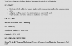 College Resume Template College Student Resume Marketing Assistant college resume template|wikiresume.com