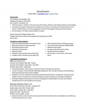College Resume Template High School Resume How To Write The Best One Templates Included