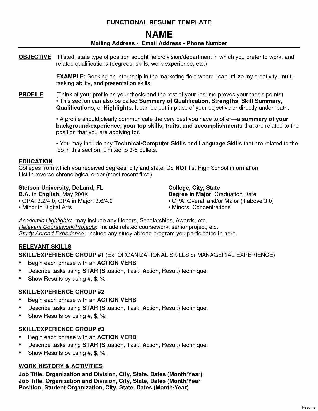 College Resume Template Resume Template No College Education Cool Gallery Education Resume