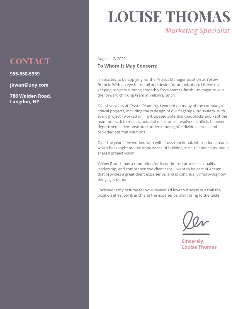 Cover Letter Designs  21 Cover Letter Templates And Expert Design Tips To Impress