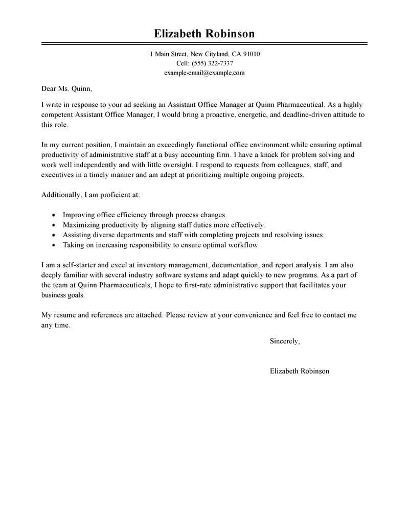 Cover Letter Example Administrative Best Administrative Cover Letter Examples Livecareer