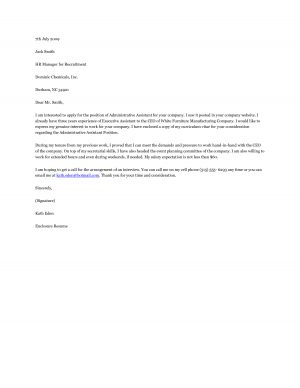 Cover Letter Example Administrative Download Administrative Assistant Cover Letter Sample Cover Letter