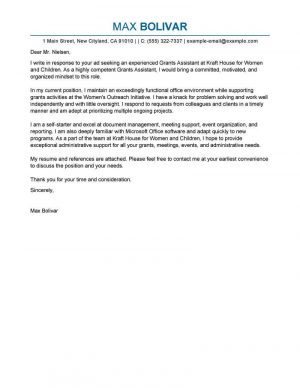Cover Letter Example Administrative Letter Of Support For Grant Best Grants Administrative Assistant