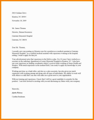 Cover Letter Example Medical Medical Letters Templates Leonseattlebaco