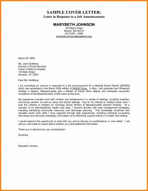 Cover Letter Example Medical Sample Cover Letter Example For Job Cover Letter Template Canada