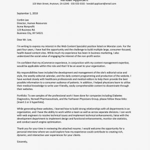 Cover Letter Example Medical Web Content Cover Letter Example