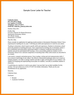 Cover Letter Example Teacher  10 11 Faculty Application Cover Letter Sample Tablethreeten