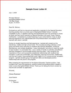 Cover Letter Example Teacher  Example Of Application Letter For School New Teaching Assistant