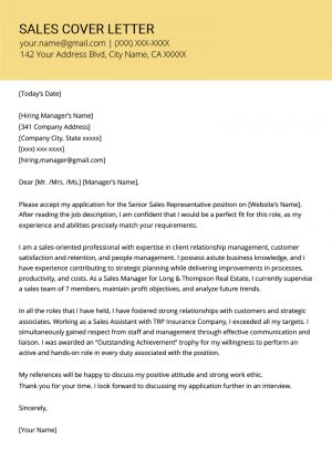 Cover Letter Example Templates 013 Sales Cover Letter Example Template Templates For Letters