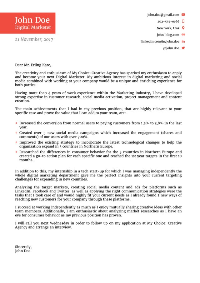 Cover Letter Example Templates Cover Letter Templates For 2019 Use Land