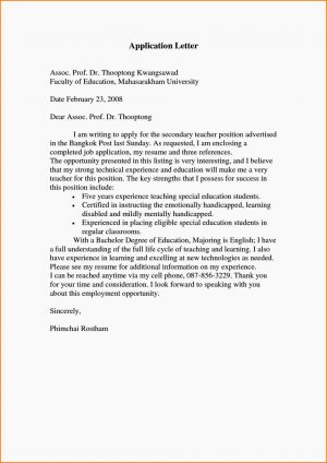Cover Letter For Teachers Cover Letter Applying For Teaching Position For For Apply Teacher