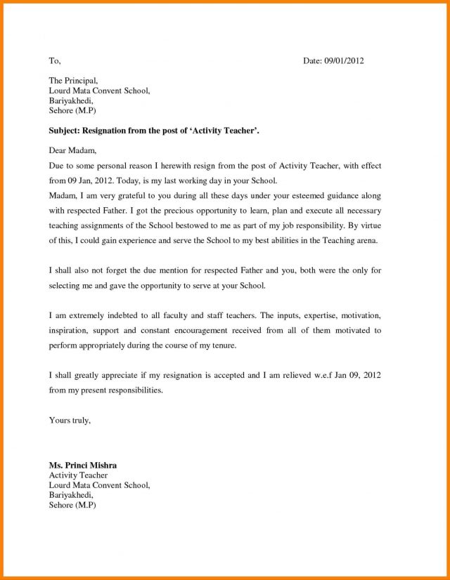 Cover Letter For Teachers Experience Letter Format Teaching Fresh ...