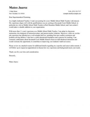 Cover Letter For Teachers Leading Professional Teacher Cover Letter Examples Resources