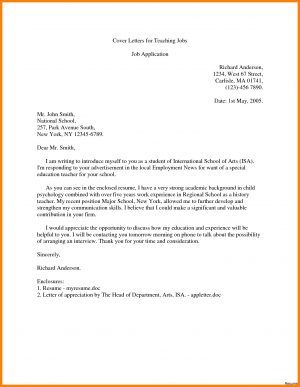 Cover Letter For Teachers Teaching Job Cover Letter Teacher Position Resume Appealing