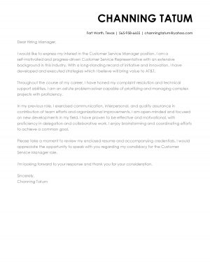Cover Letters Template  Cover Letter Templates My Perfect Cover Letter