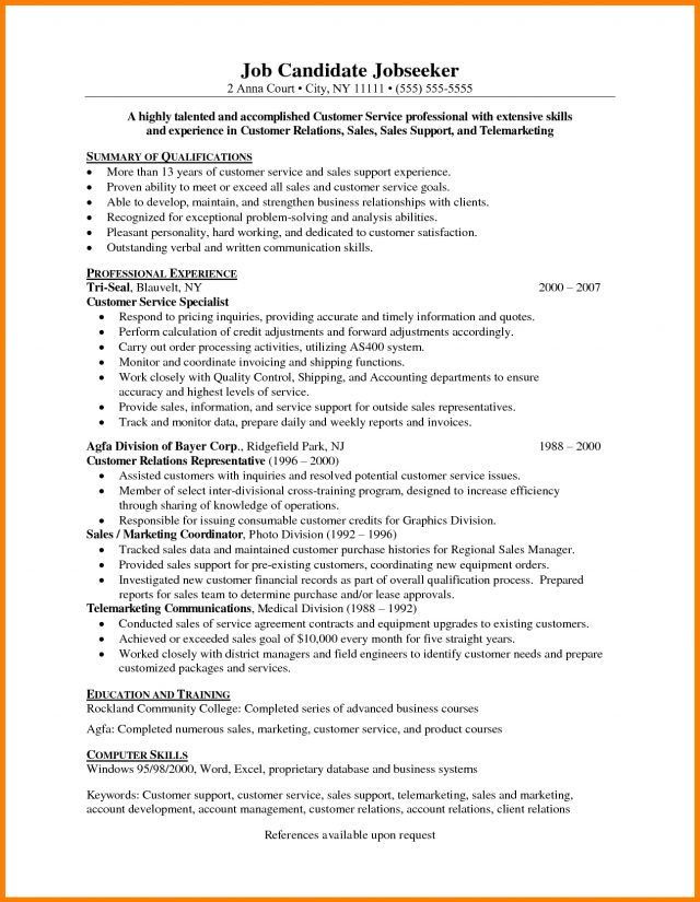 Customer Service Resume Examples - wikiresume.com