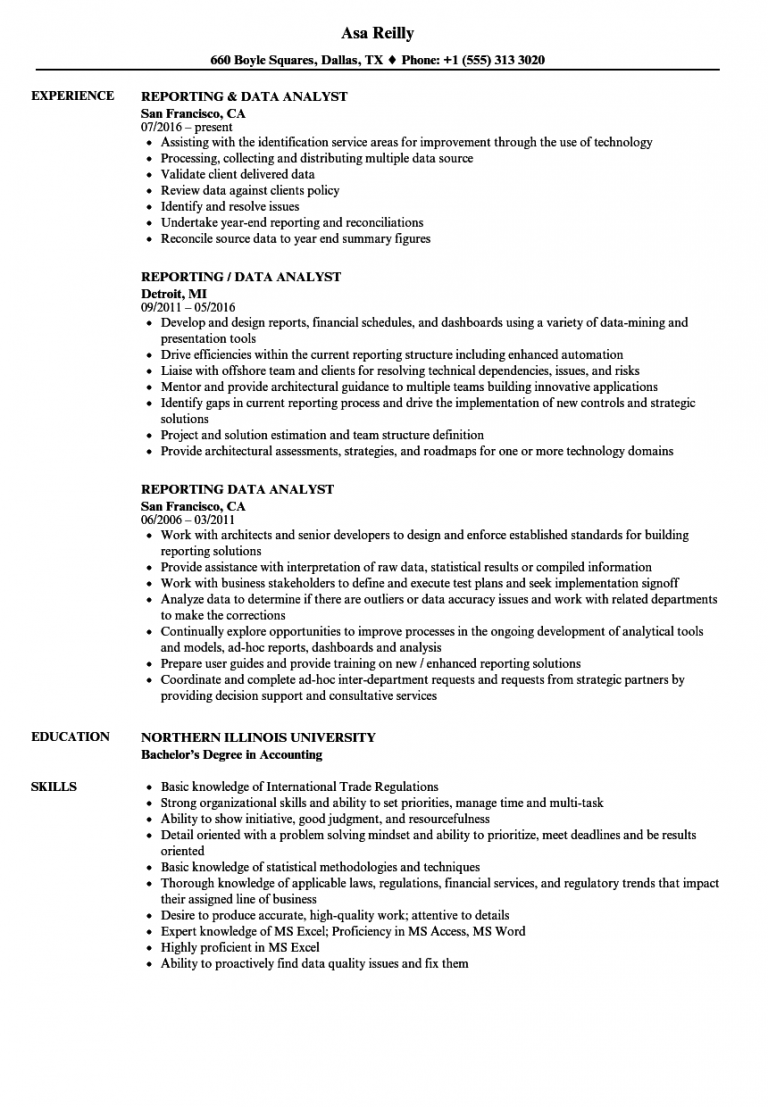 Data Analyst Resume - wikiresume.com