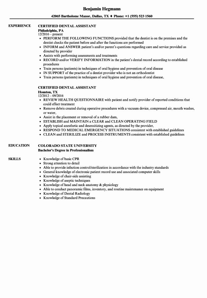 Points to Include on a Dental Assistant Resume