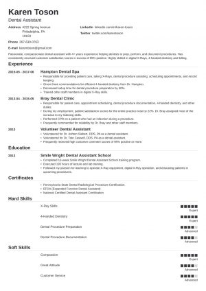Dental Assistant Resume Dental Assistant Resume Sample Complete Guide 20 Examples