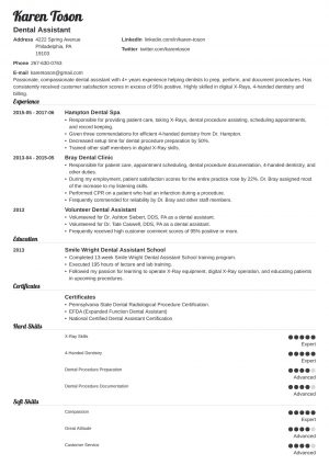 Dental Assistant Resume Dental Assistant Resume Sample Complete Guide 20 Examples