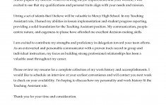 Example Cover Letter Education Teaching Assistant example cover letter|wikiresume.com