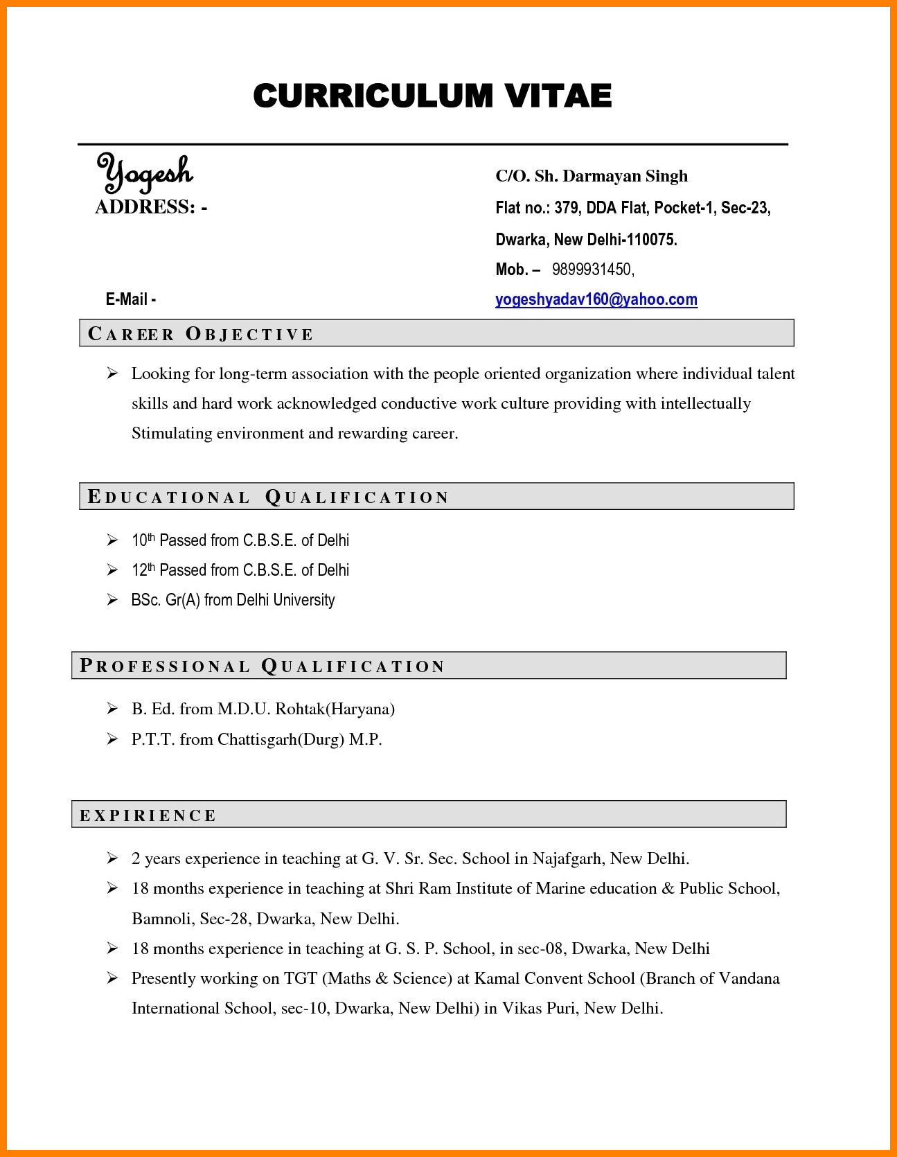 Example Of A Resume Cv Resume Example Examples Of Resumes Example Cv Sample Resume For Students Short Example Of Cv Resume example of a resume|wikiresume.com