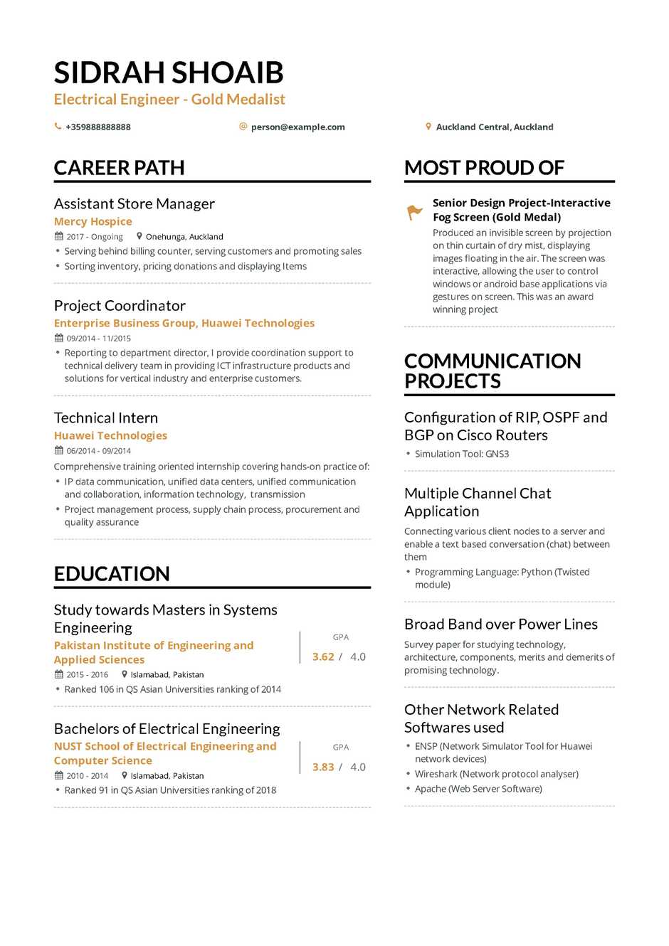 Example Of A Resume Electrical Engineering Resume example of a resume|wikiresume.com