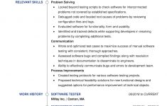 Example Of A Resume Functional Entry Level Software Tester example of a resume|wikiresume.com