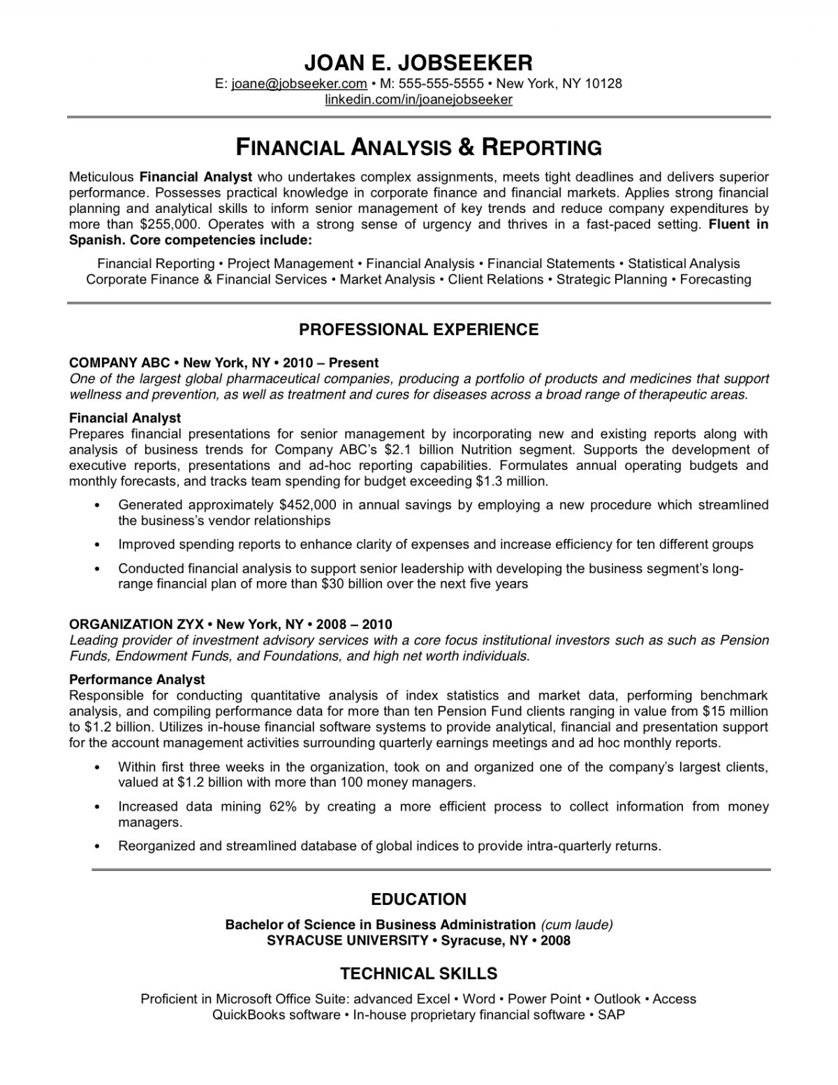 Example Of A Resume Image 19 example of a resume|wikiresume.com
