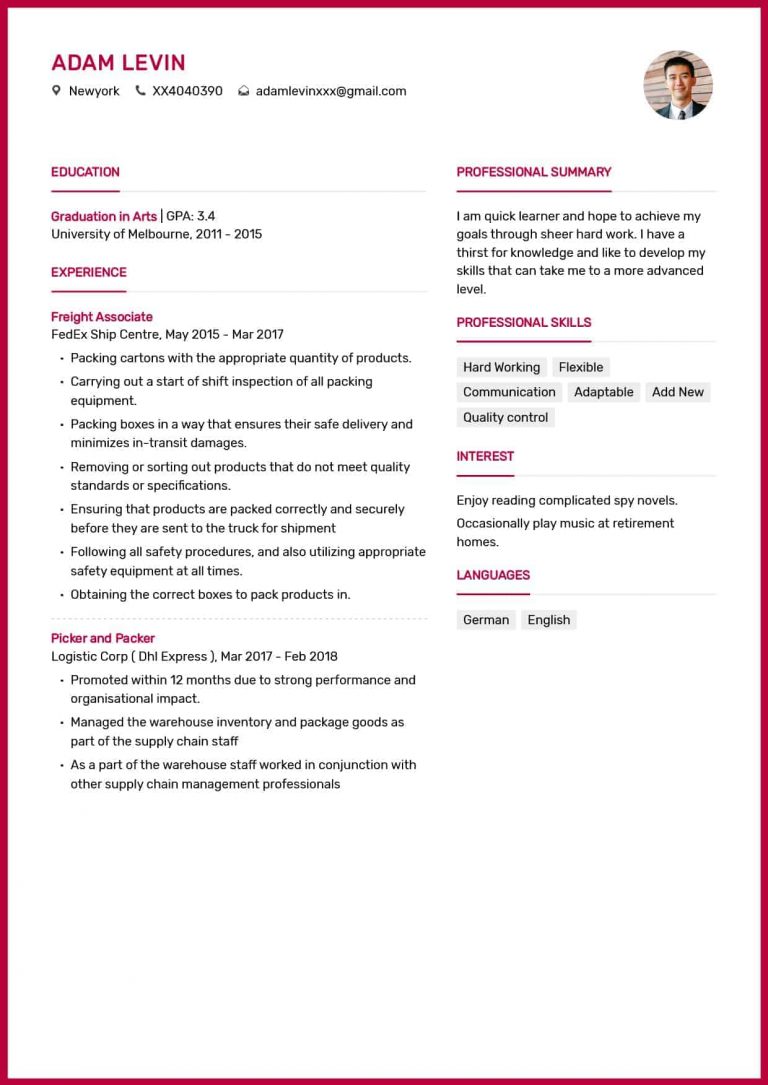 Example Of A Resume - wikiresume.com