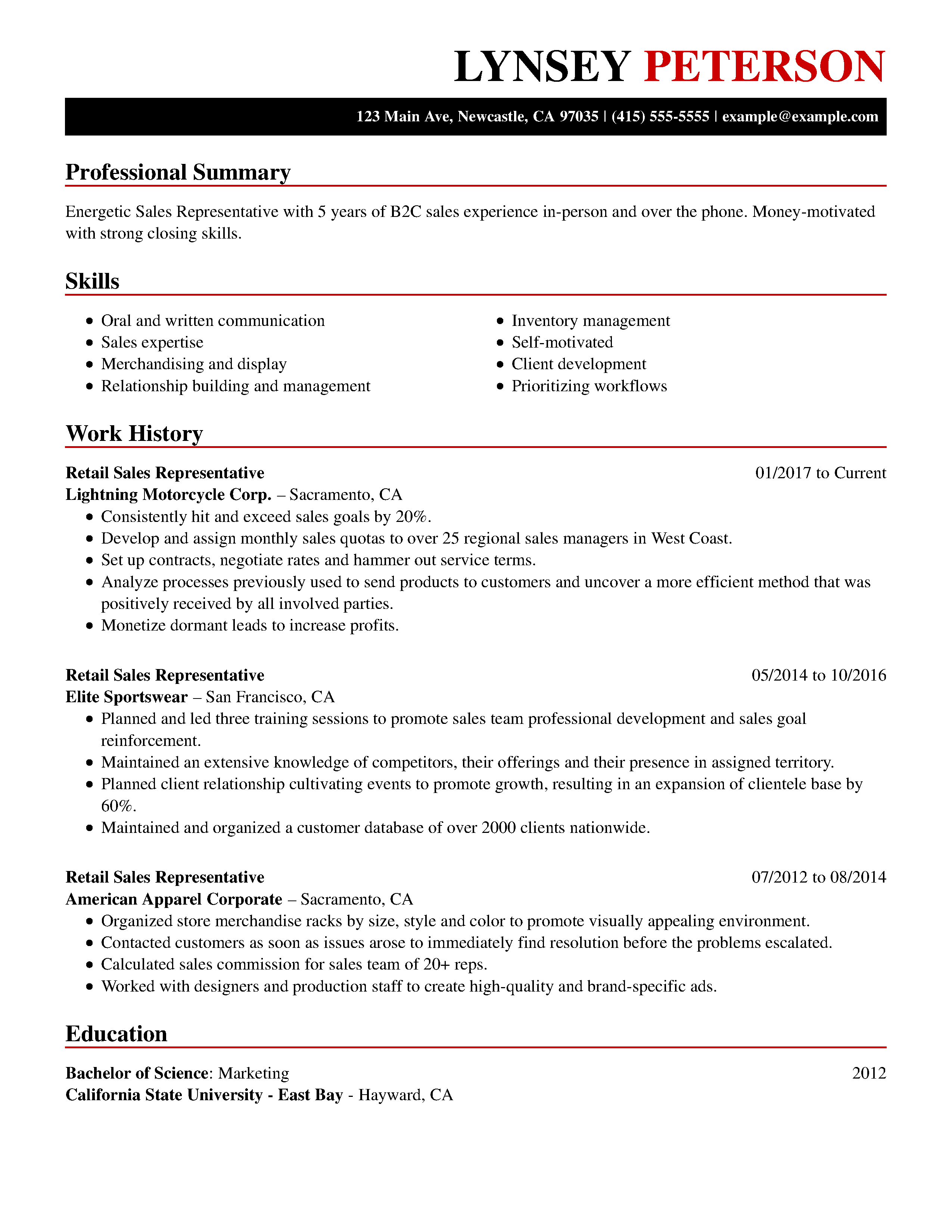 Example Of Resume 30 Resume Examples View Industry Job Title