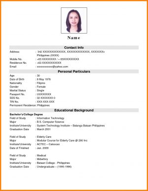 Example Of Resume Awesome Resume For Ojt Example Of Objective In Fresh Perfect Formats