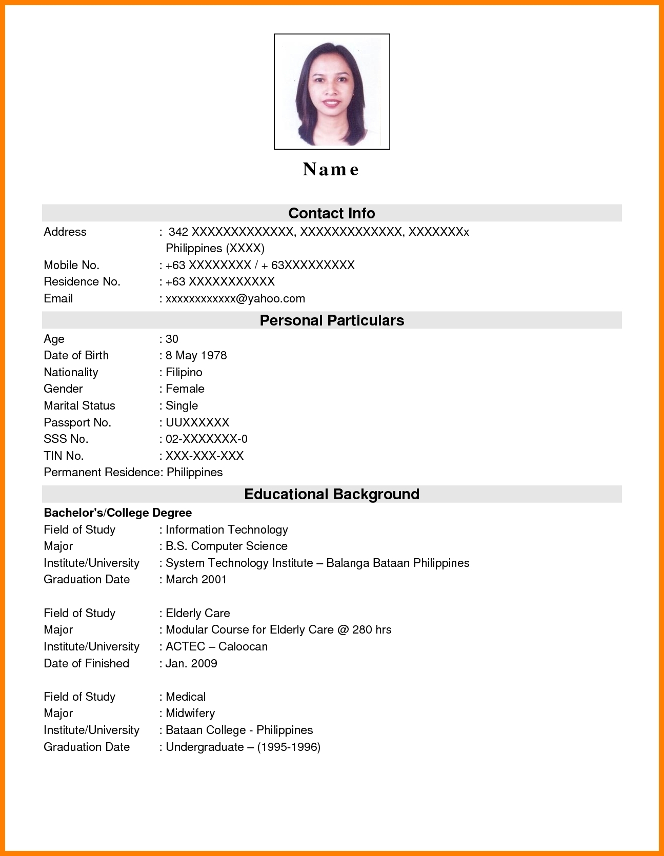 Example Of Resume Awesome Resume For Ojt Example Of Objective In Fresh Perfect Formats