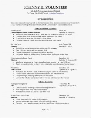 Example Of Resume Example Resumes For College Students New Fresh Sample Resume