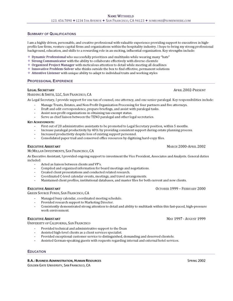 Executive Assistant Resume Executive Assistant Resume