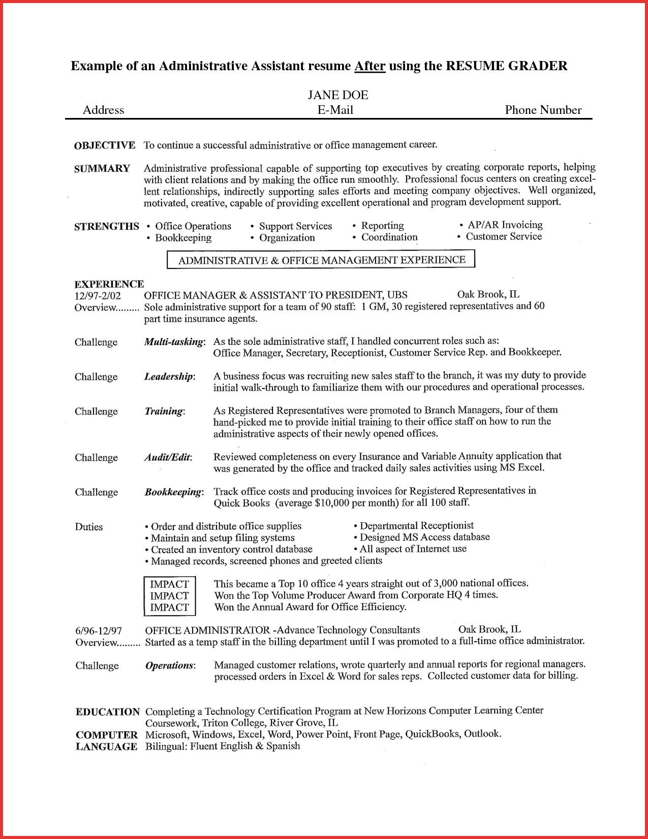 Executive Assistant Resume Executive Assistant Resumes Valid Administrative Resume Skills