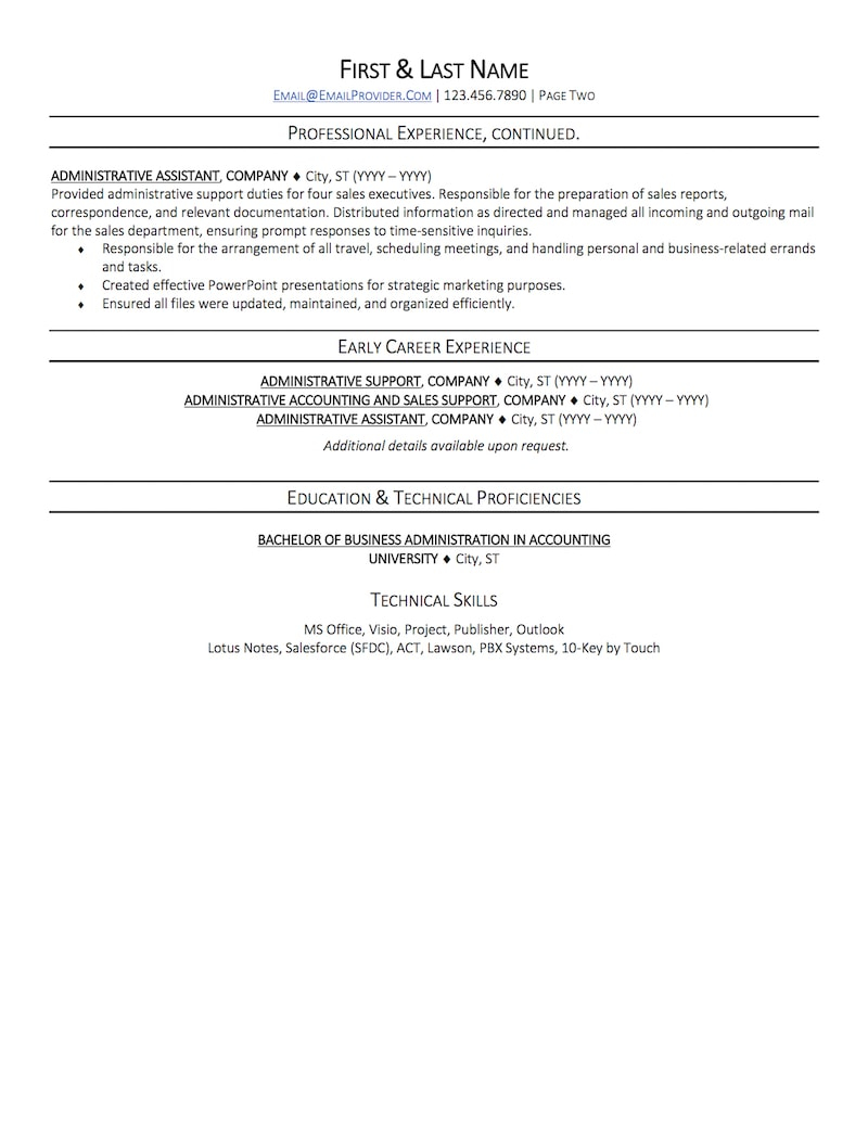 Executive Assistant Resume Office Administrative Assistant Resume Sample Professional Resume